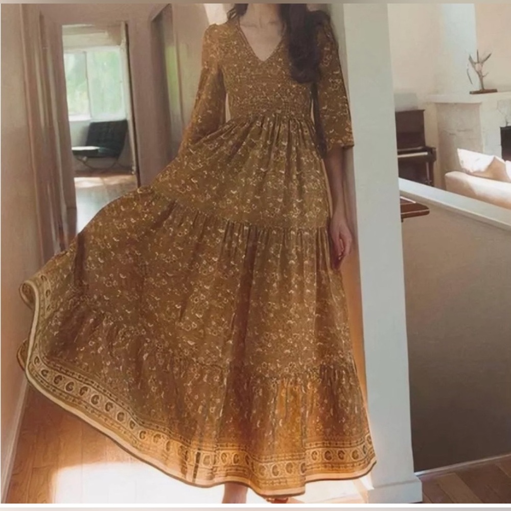 Christy Dawn The Basil Dress in Goldenrod